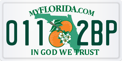 FL license plate 0112BP