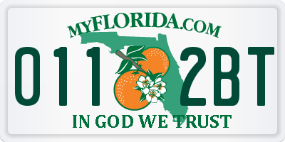 FL license plate 0112BT