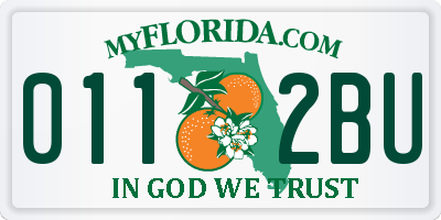 FL license plate 0112BU