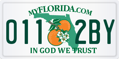 FL license plate 0112BY