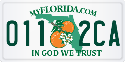 FL license plate 0112CA