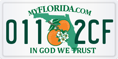 FL license plate 0112CF