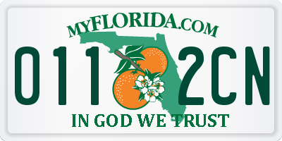 FL license plate 0112CN