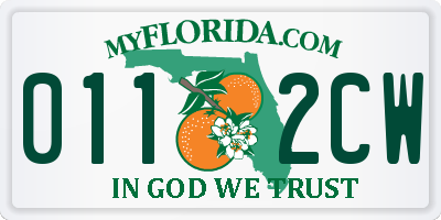 FL license plate 0112CW