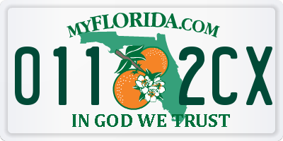 FL license plate 0112CX