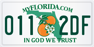 FL license plate 0112DF