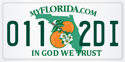FL license plate 0112DI