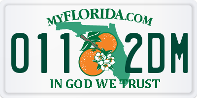 FL license plate 0112DM
