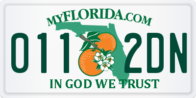 FL license plate 0112DN