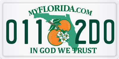 FL license plate 0112DO