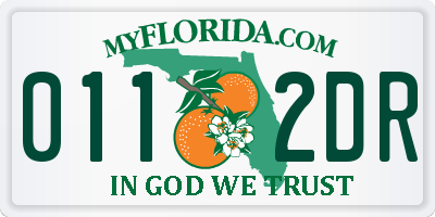 FL license plate 0112DR