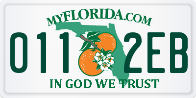 FL license plate 0112EB