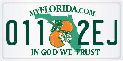 FL license plate 0112EJ