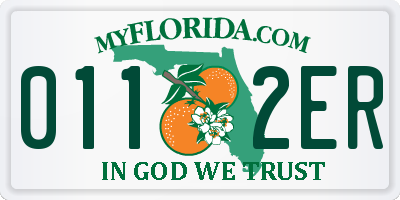 FL license plate 0112ER