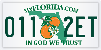 FL license plate 0112ET