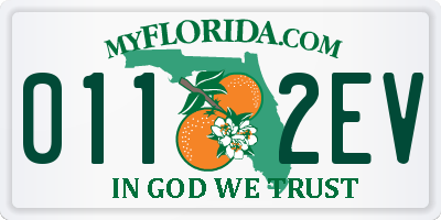FL license plate 0112EV