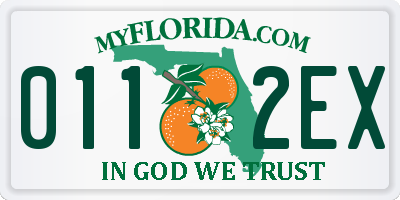 FL license plate 0112EX