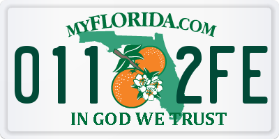 FL license plate 0112FE