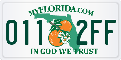 FL license plate 0112FF