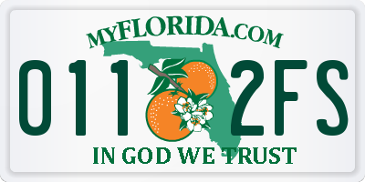 FL license plate 0112FS