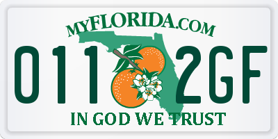 FL license plate 0112GF