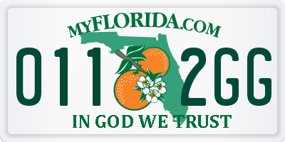 FL license plate 0112GG