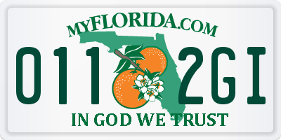 FL license plate 0112GI