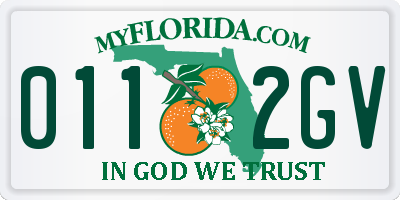 FL license plate 0112GV
