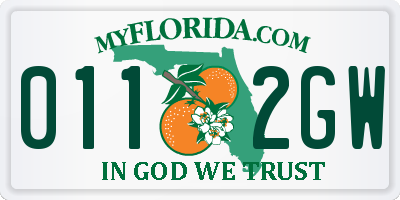 FL license plate 0112GW