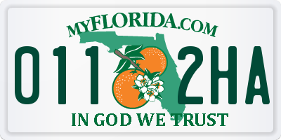 FL license plate 0112HA