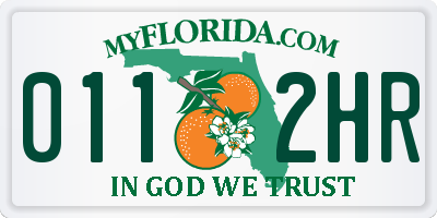 FL license plate 0112HR