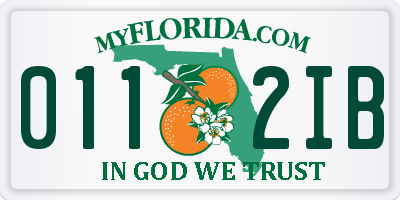 FL license plate 0112IB