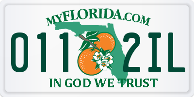 FL license plate 0112IL