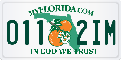 FL license plate 0112IM