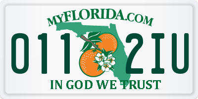 FL license plate 0112IU