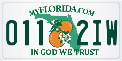 FL license plate 0112IW