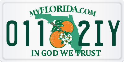 FL license plate 0112IY