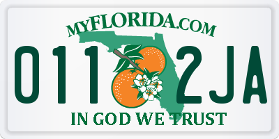 FL license plate 0112JA