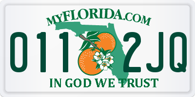 FL license plate 0112JQ