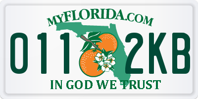 FL license plate 0112KB