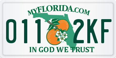 FL license plate 0112KF