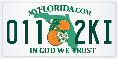 FL license plate 0112KI