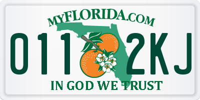 FL license plate 0112KJ