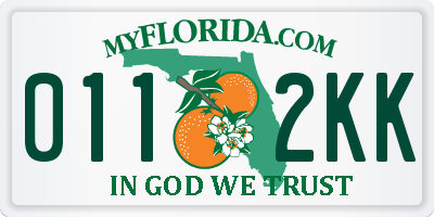 FL license plate 0112KK