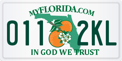 FL license plate 0112KL