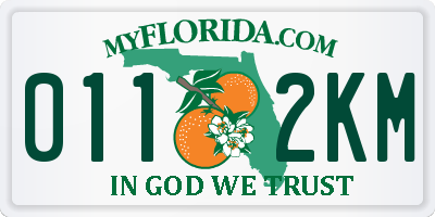FL license plate 0112KM