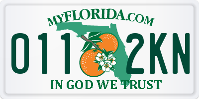 FL license plate 0112KN