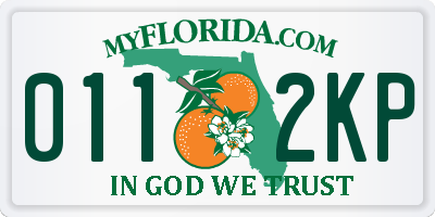 FL license plate 0112KP