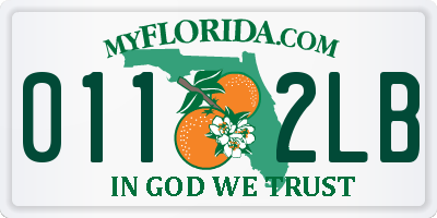 FL license plate 0112LB