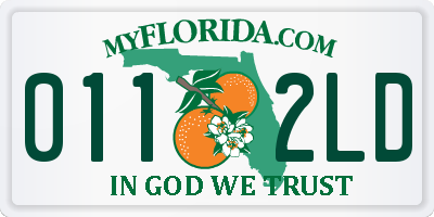 FL license plate 0112LD